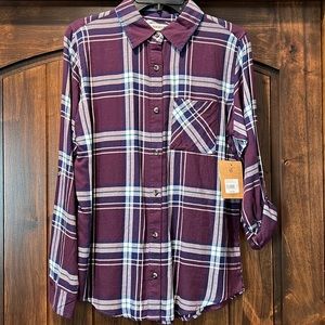 NWT Magellan Purple Plaid Flannel Small